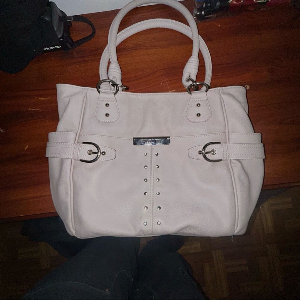 Rosetti Cream Tote Bag with Silver Accents